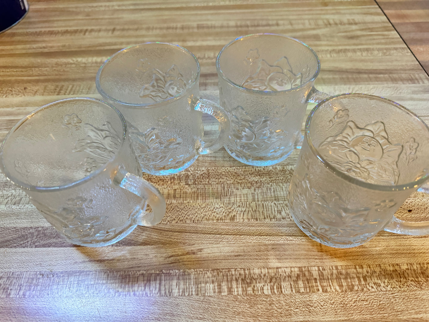 Set of 4 Vintage Cabbage Patch Glass Mug Set