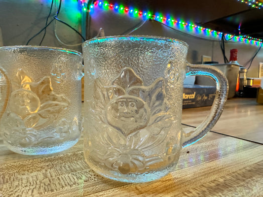 Set of 4 Vintage Cabbage Patch Glass Mug Set